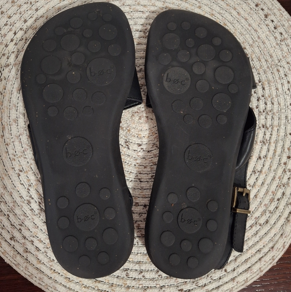 Boc Black Leather Slingback Comfort Sandals - Women's Size 8. - Picture 6 of 7